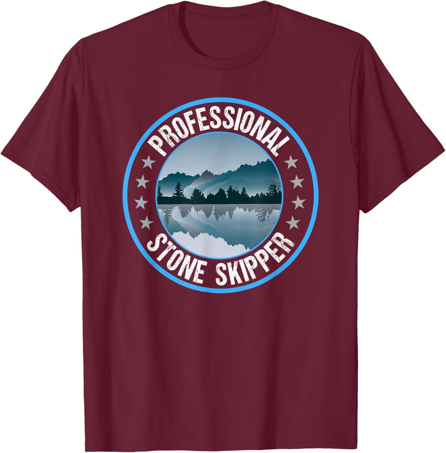 Professional Stone Skipper Stone Skipping T-Shirt - T-Shirt | Maroon