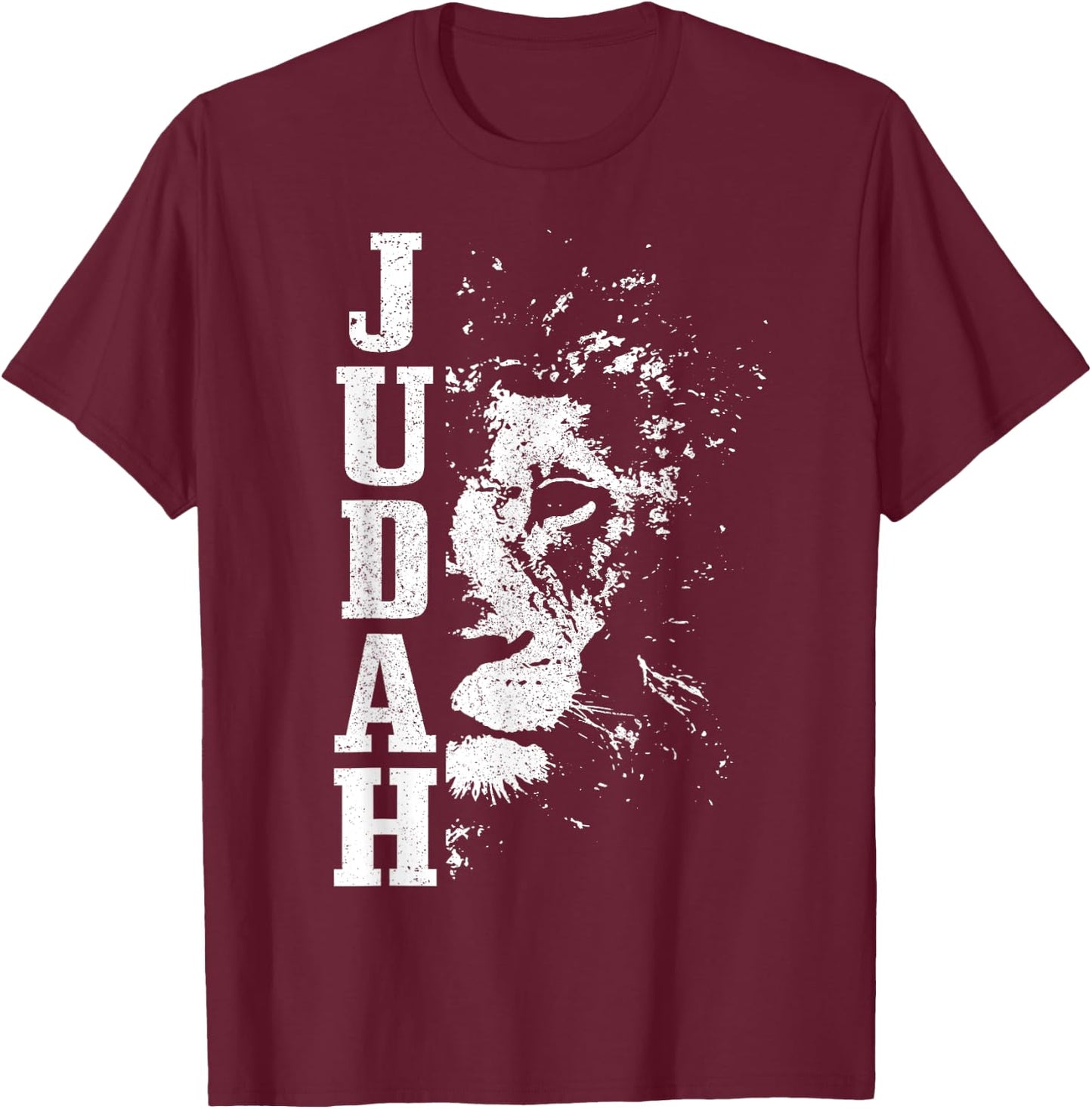 Judah Lion Israelite Vintage Reggae Israel Hebrew T-Shirt - T-Shirt | Maroon