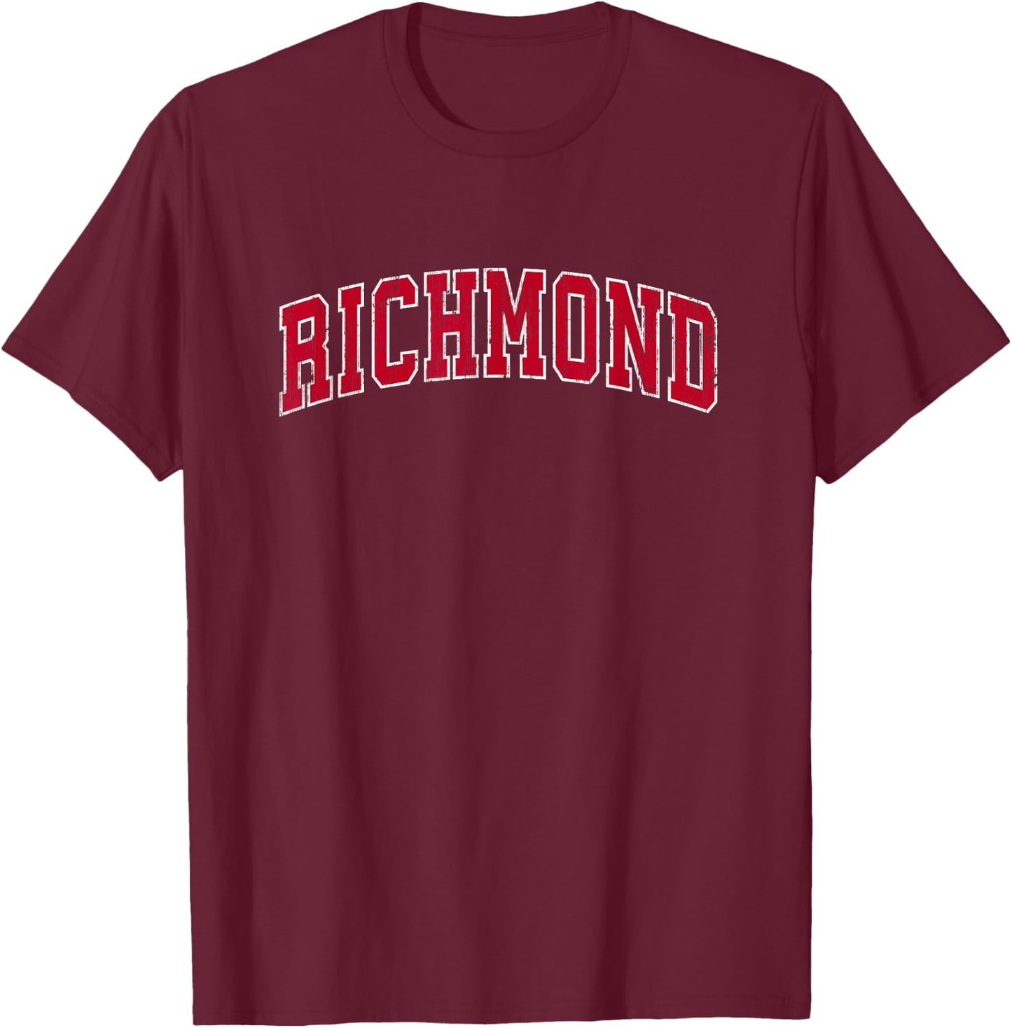 Richmond Virginia VA Vintage Sports Design Red Design T-Shirt - T-Shirt | Maroon