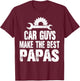 Proud Papa Car Guys Make The Best Brother Mechanic Crew T-Shirt - T-Shirt | Maroon
