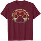 Best Rescue Dad Ever - Vintage Retro Dog Cat Lover T-Shirt - T-Shirt | Maroon