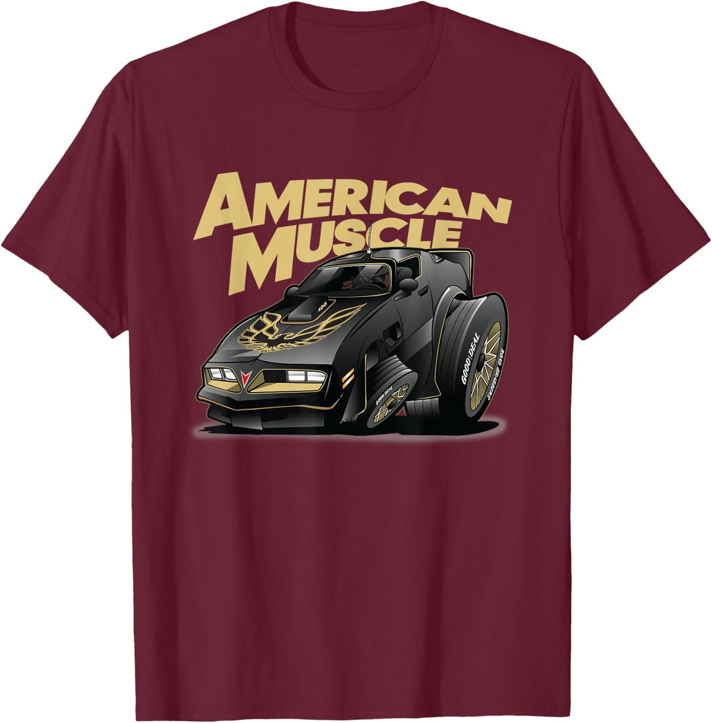 American Muscle Hot Rod 400 Firebird Custom Car T-Shirt - T-Shirt | Maroon