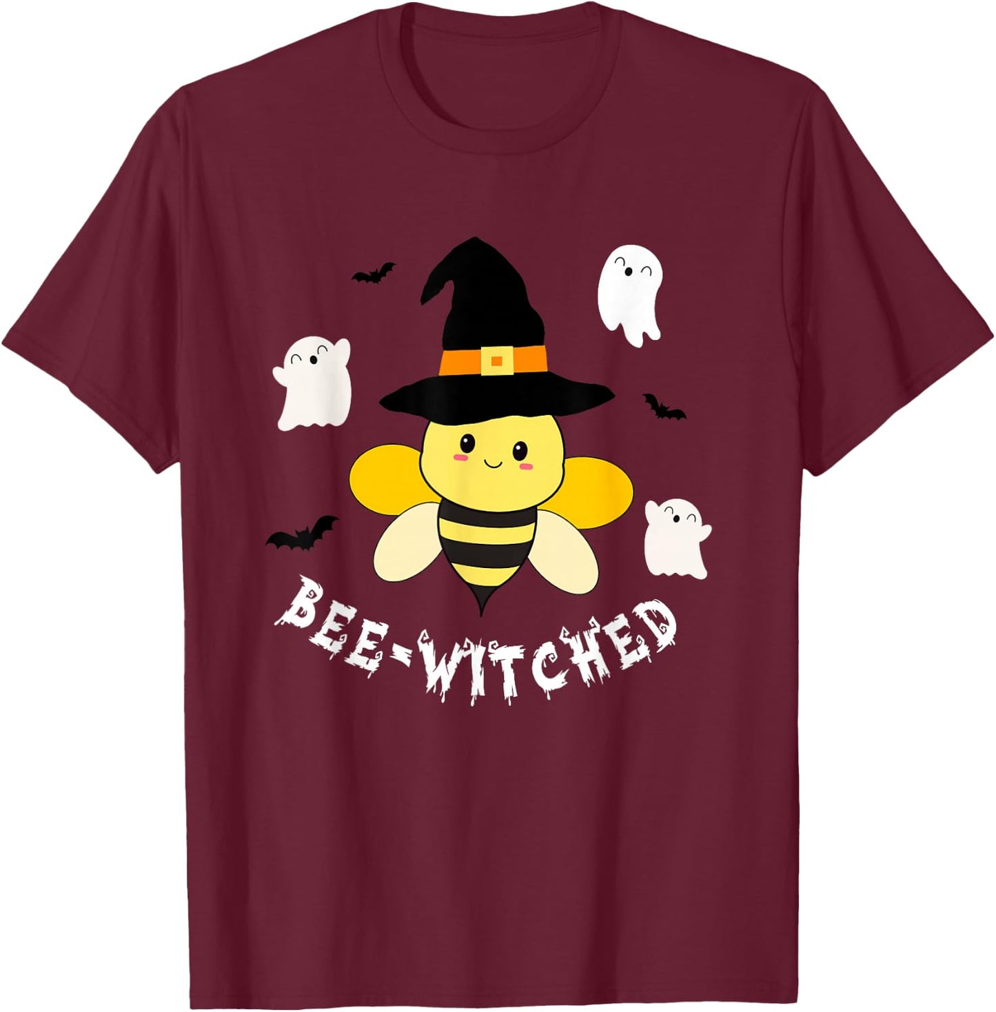 Cute beekeeper halloween costume funny bee pun bee-witched T-Shirt - T-Shirt | Maroon