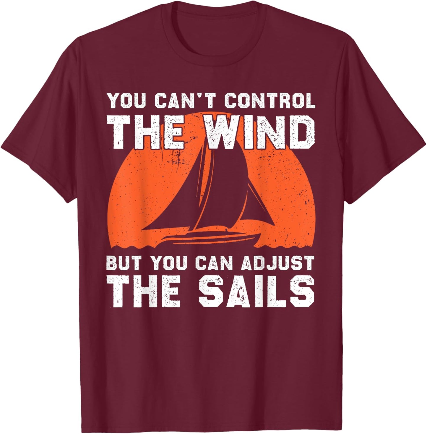 Funny Sailing Art Women Sailor Sail Boat Lovers T-Shirt - T-Shirt | Maroon