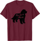 Newfie Mom, Newfoundland Dog Silhouette T-Shirt - T-Shirt | Maroon