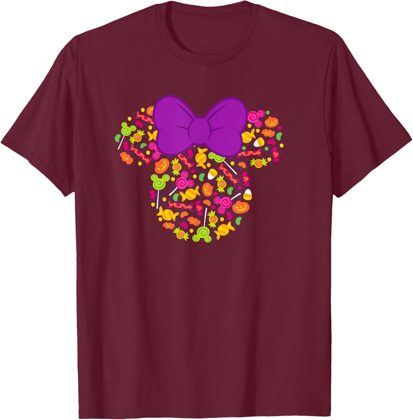 Disney Minnie Mouse Icon Candy Halloween Small T-Shirt - T-Shirt | Maroon