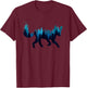 Arctic Fox Landscape Animal Trees Night Arctic Fox Lover T-Shirt - T-Shirt | Maroon