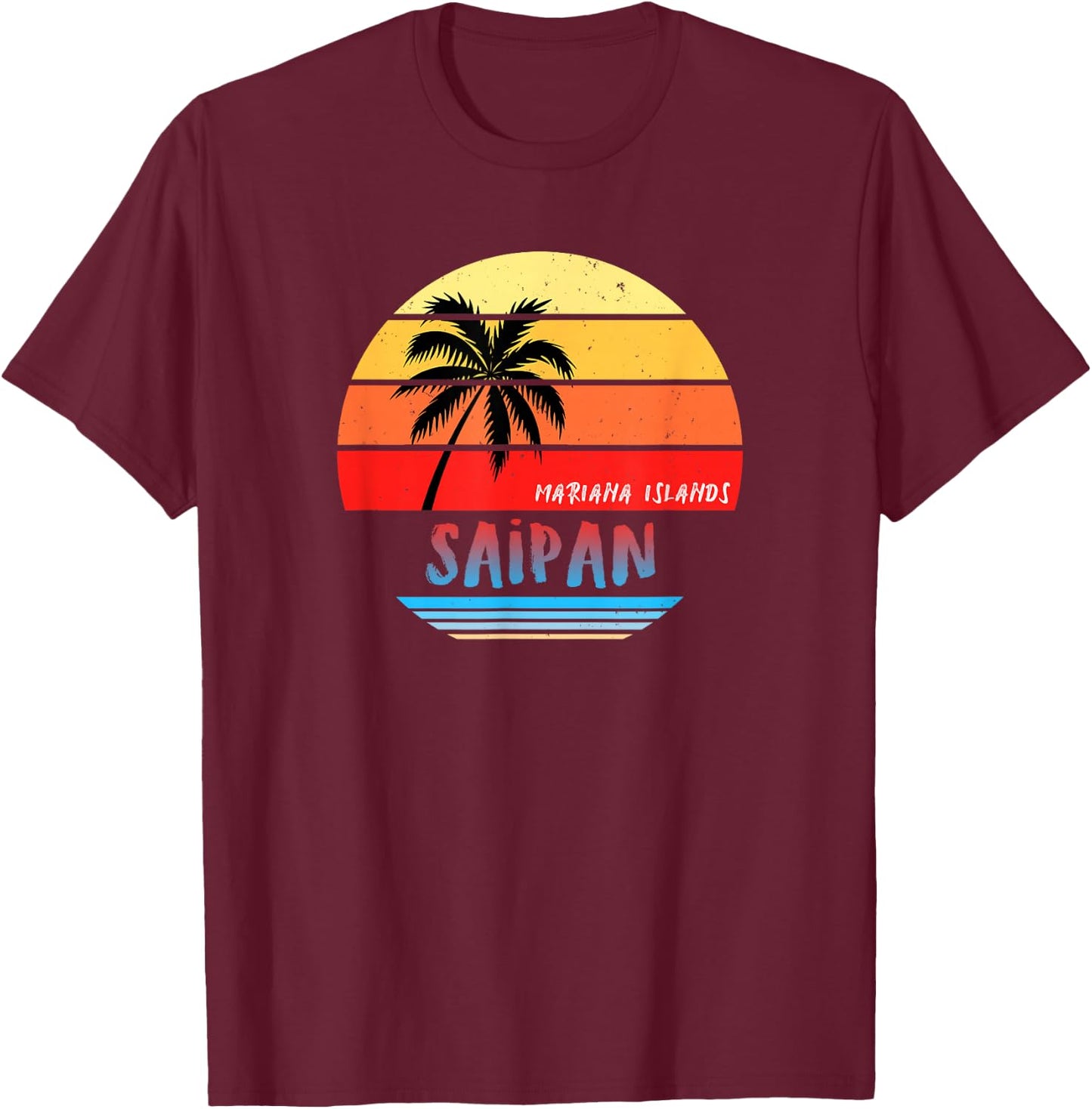 Saipan Shirt | Saipan Mariana Islands T-Shirt - T-Shirt | Maroon