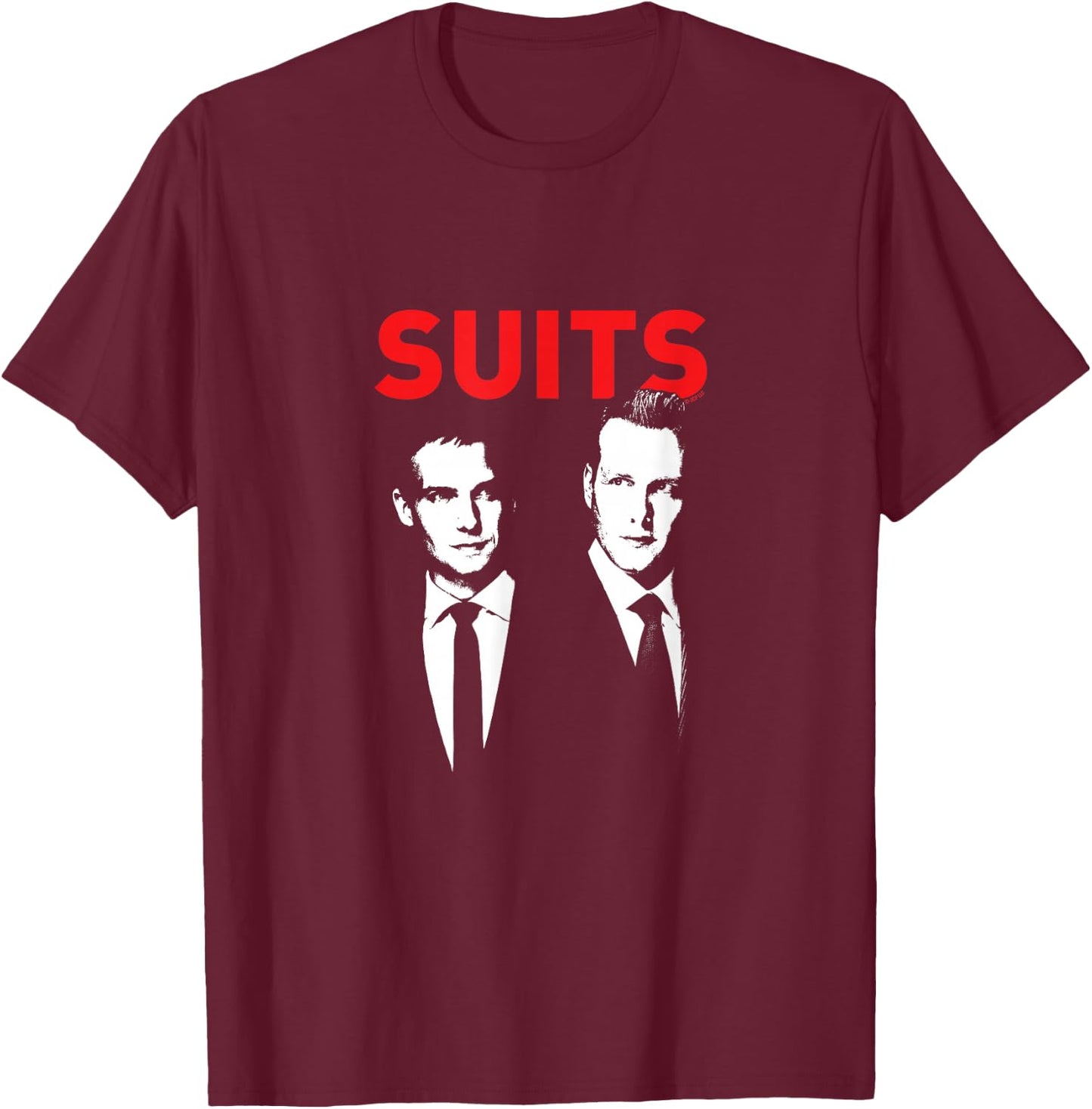 Suits Mike & Harvey - Officially Licensed T-Shirt - T-Shirt | Maroon