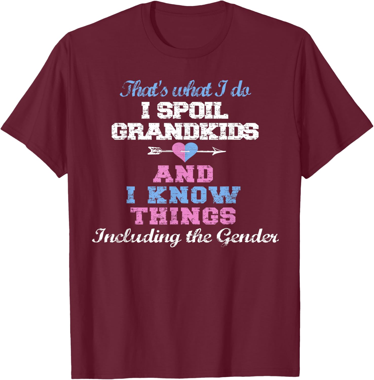 Funny Grandma Keeper of the Gender Reveal Party Idea Nana T-Shirt - T-Shirt | Maroon