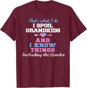 Funny Grandma Keeper of the Gender Reveal Party Idea Nana T-Shirt - T-Shirt | Maroon