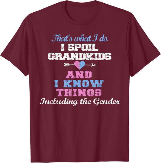 Funny Grandma Keeper of the Gender Reveal Party Idea Nana T-Shirt - T-Shirt | Maroon