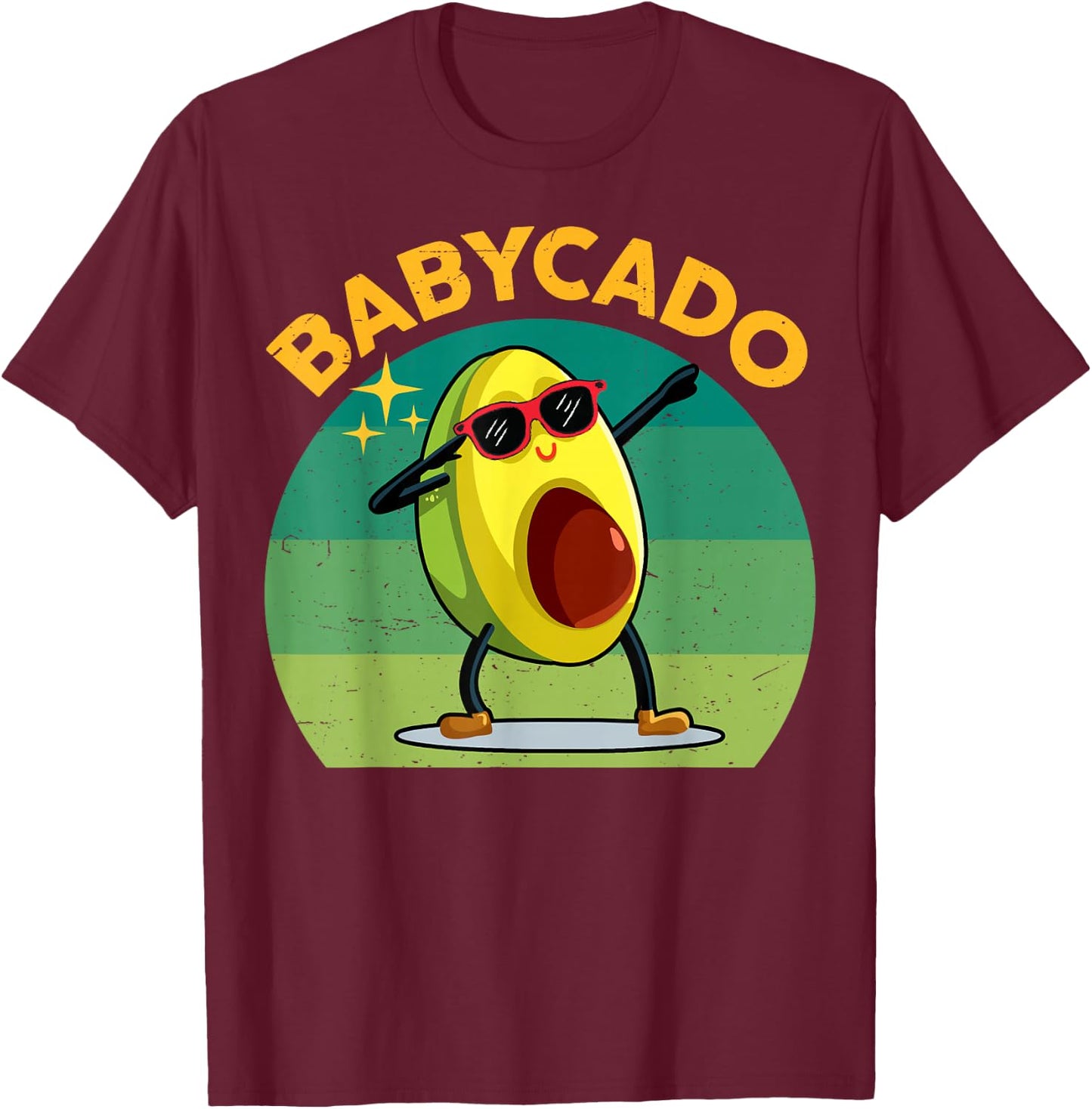 Cute Babycado Dabbing Avocado-Shirt Funny Avocado Kids Boy T-Shirt - T-Shirt | Maroon