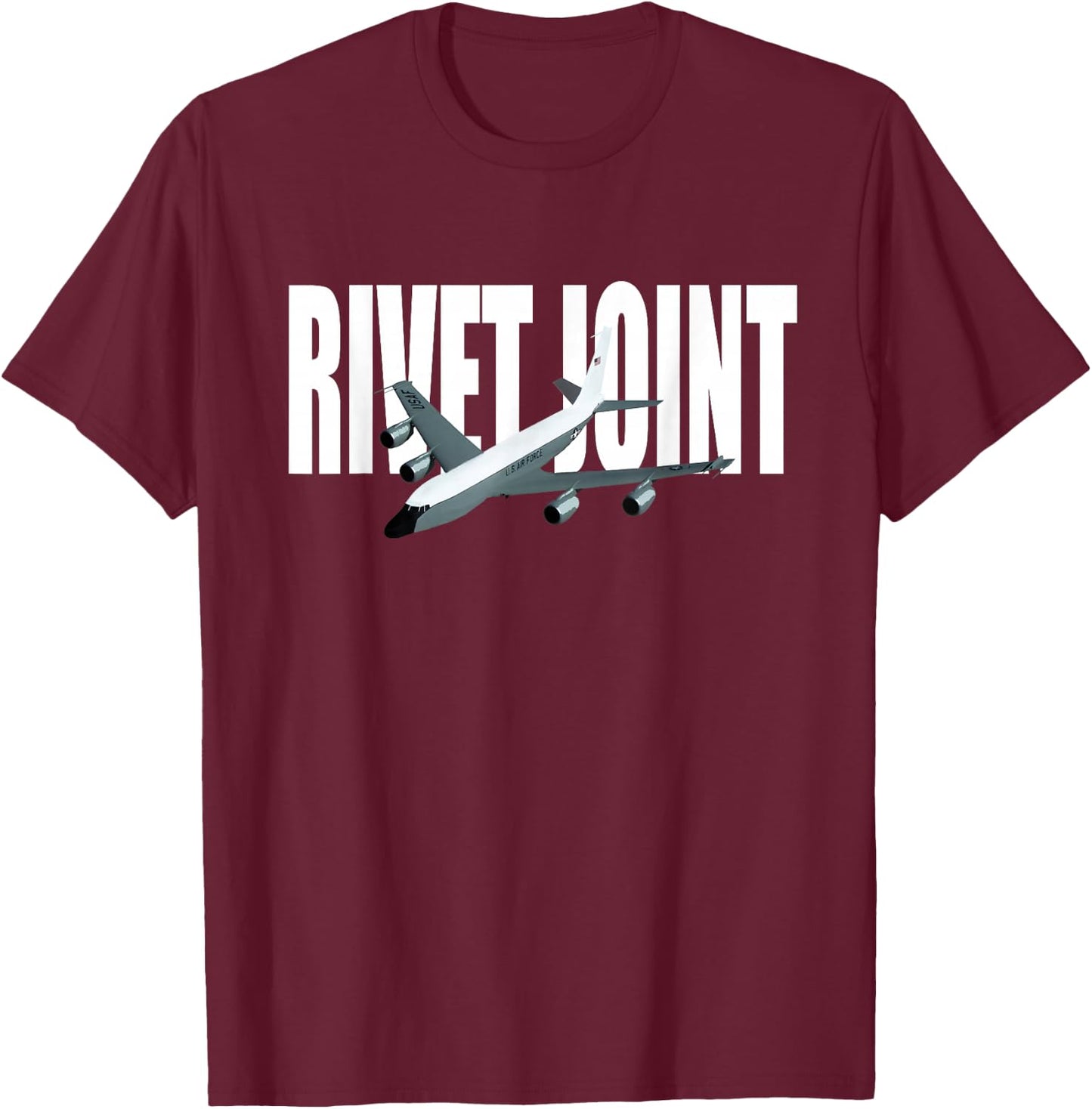 RC-135 Airplane T-Shirt - T-Shirt | Maroon