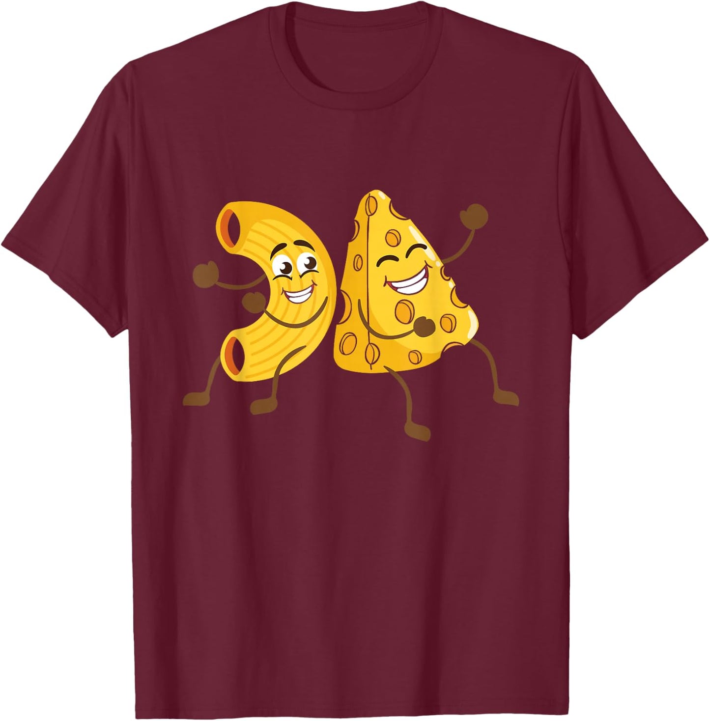 Funny Mac & Cheese - Cheesy Macaroni Restaurant Food Lover T-Shirt - T-Shirt | Maroon