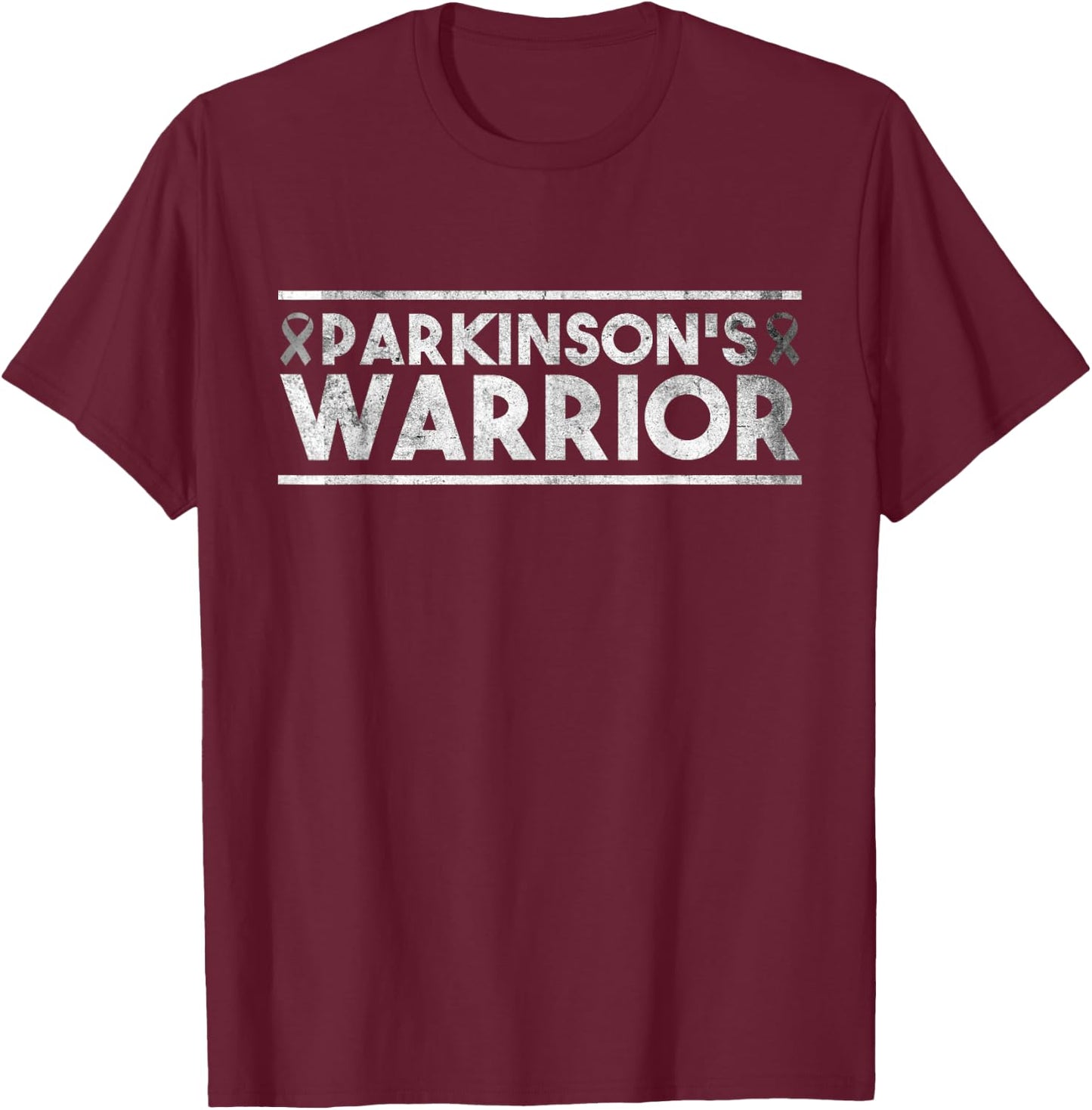 Parkinson's Warrior Parkinson's Disease Awareness Month T-Shirt - T-Shirt | Maroon