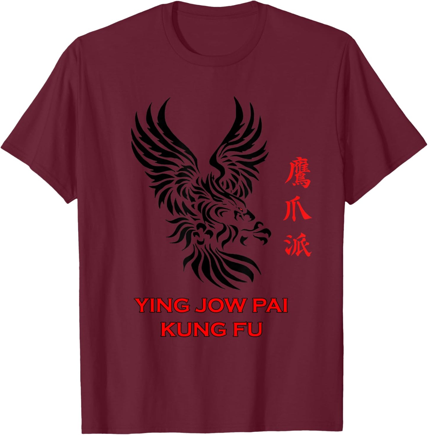 Ying Jow Pai Eagle Kung Fu T-Shirt - T-Shirt | Maroon