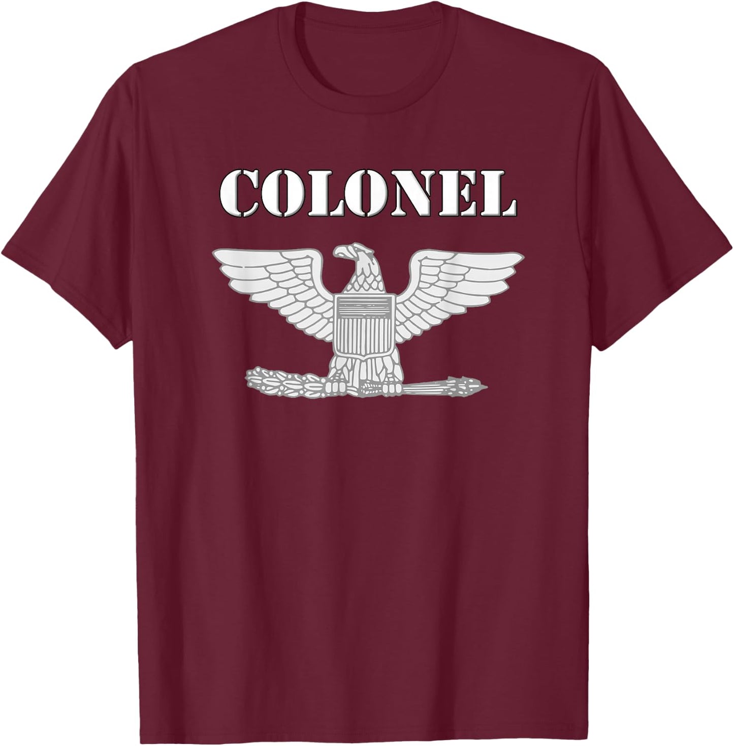 Colonel - Army Officer Rank Insignia T-Shirt - T-Shirt | Maroon