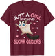 Just A Girl Who Loves Sugar Gliders Funny Women Gift T-Shirt - T-Shirt | Maroon