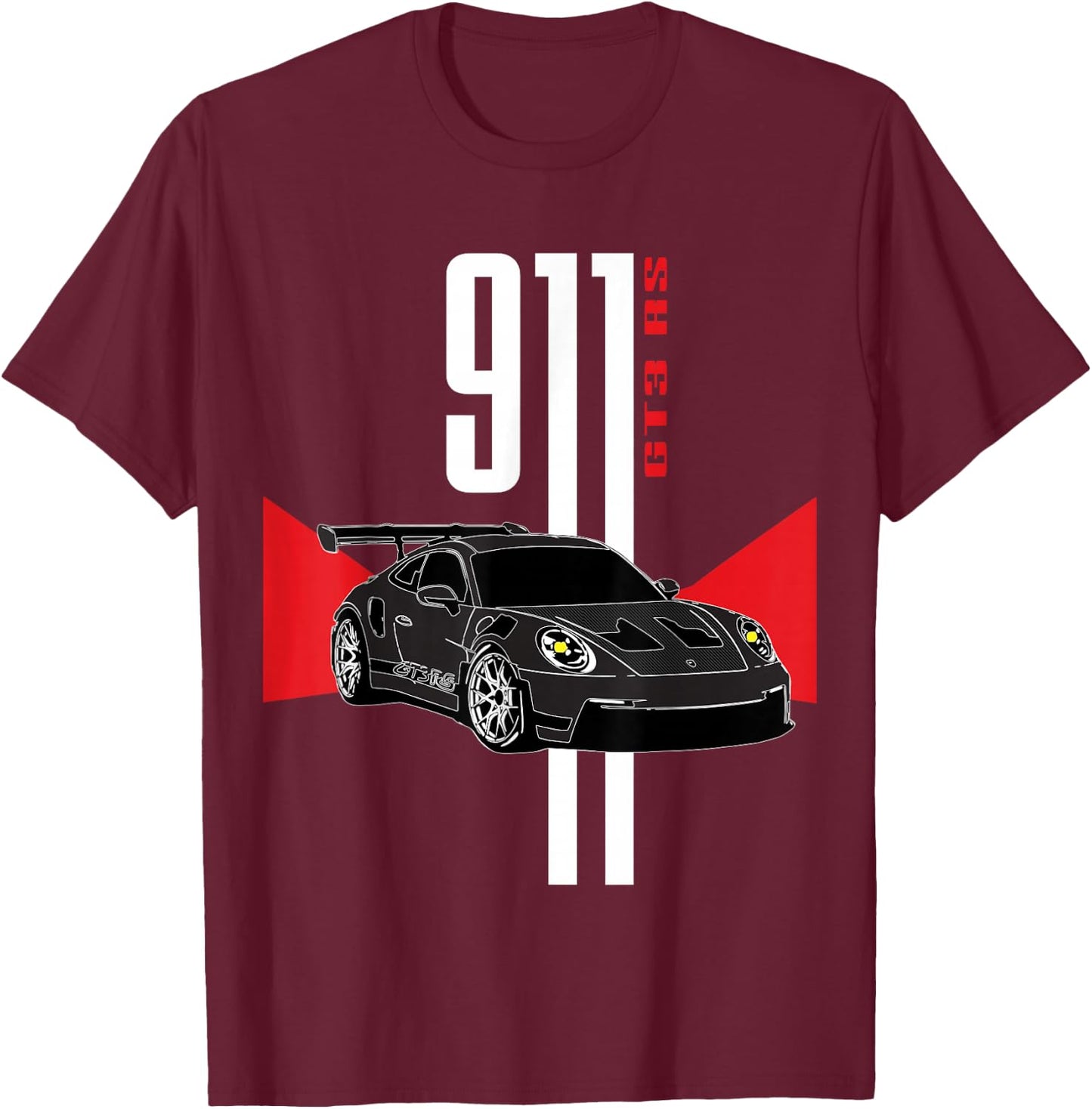 I Love Racecars Iconic 911 GT3 RS Mechanic Garage Meme Coin T-Shirt - T-Shirt | Maroon