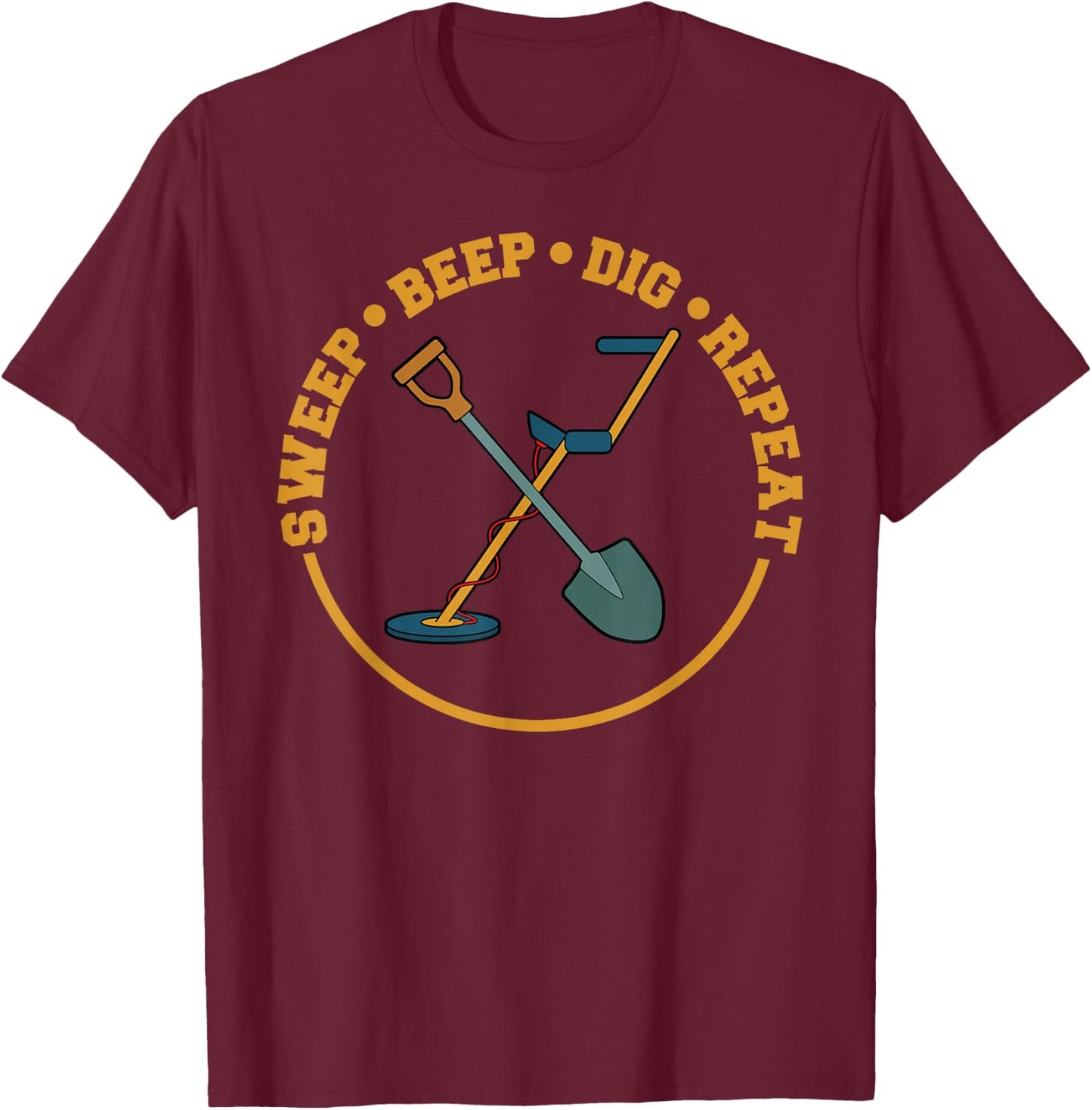 Metal Detection and Treasure Hunt. T-Shirt - T-Shirt | Maroon