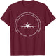 Pilot Aeroplane Phonetic Alphabet Flight - Funny Gift T-Shirt - T-Shirt | Maroon