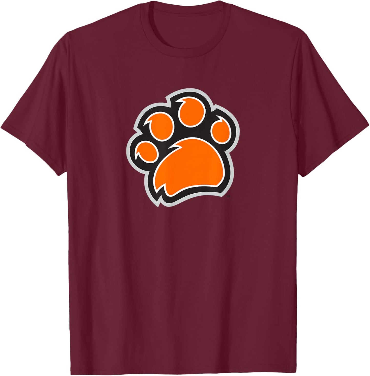 Rochester Institute of Technology Tigers Paw Logo T-Shirt - T-Shirt | Maroon