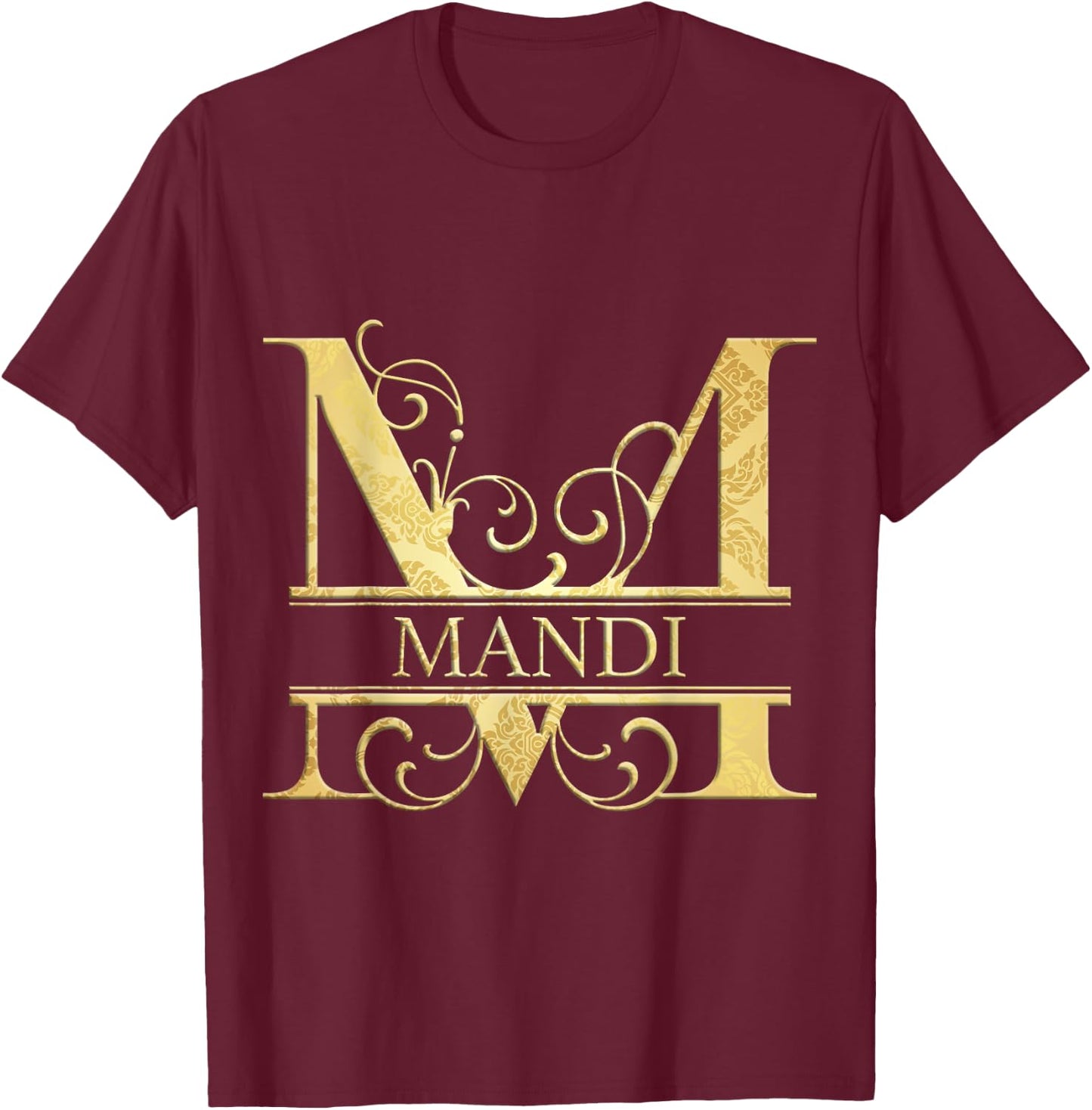 Mandi Name T-Shirt - T-Shirt | Maroon