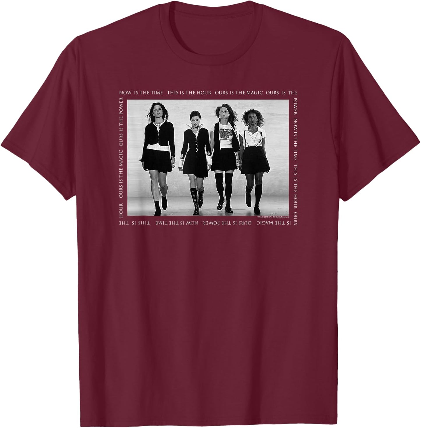 The Craft Now is the Time Square Text T-Shirt - T-Shirt | Maroon
