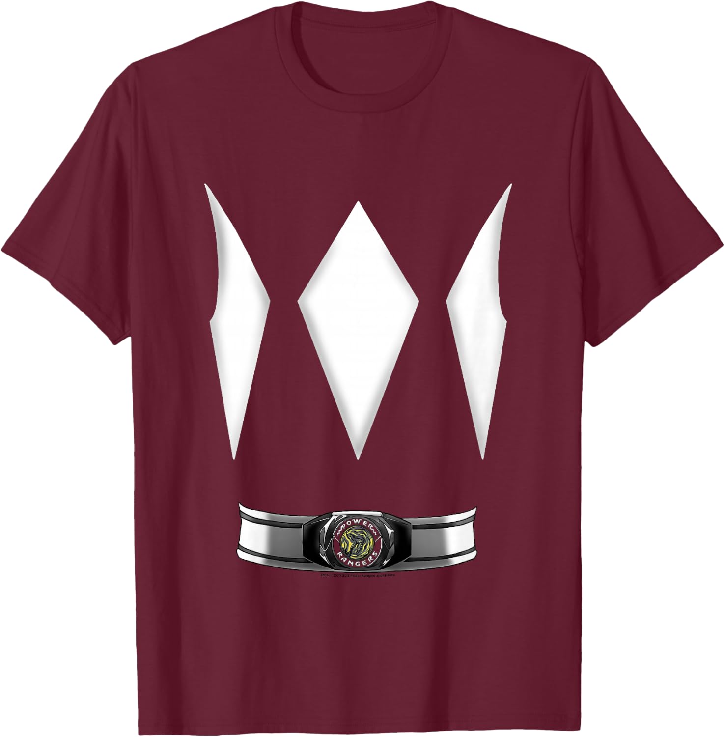 Kids Power Rangers Halloween Red Ranger Costume T-Shirt - T-Shirt | Maroon