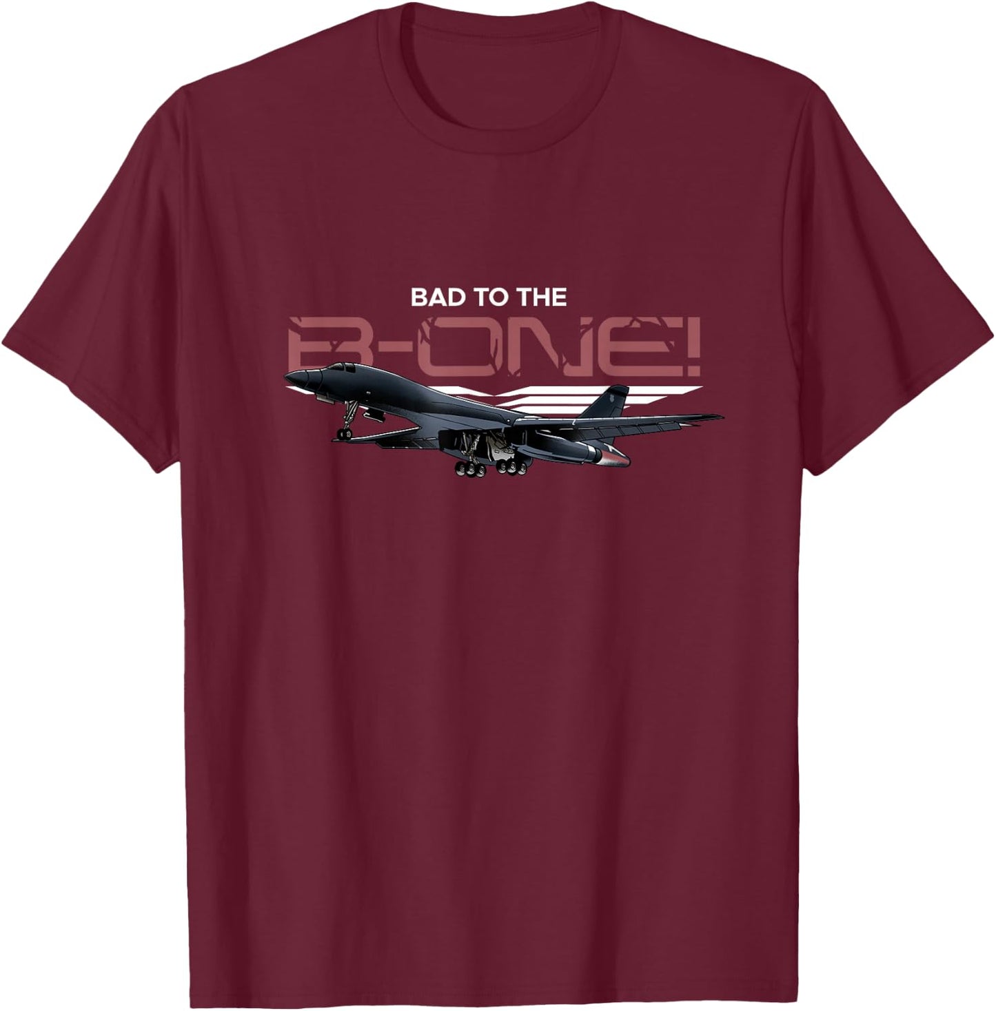 B1 Lancer Military Jet Bomber Airplane T-Shirt - T-Shirt | Maroon