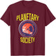 Planetary Society: Astronaut Galaxy Universe Space Lover T-Shirt - T-Shirt | Maroon