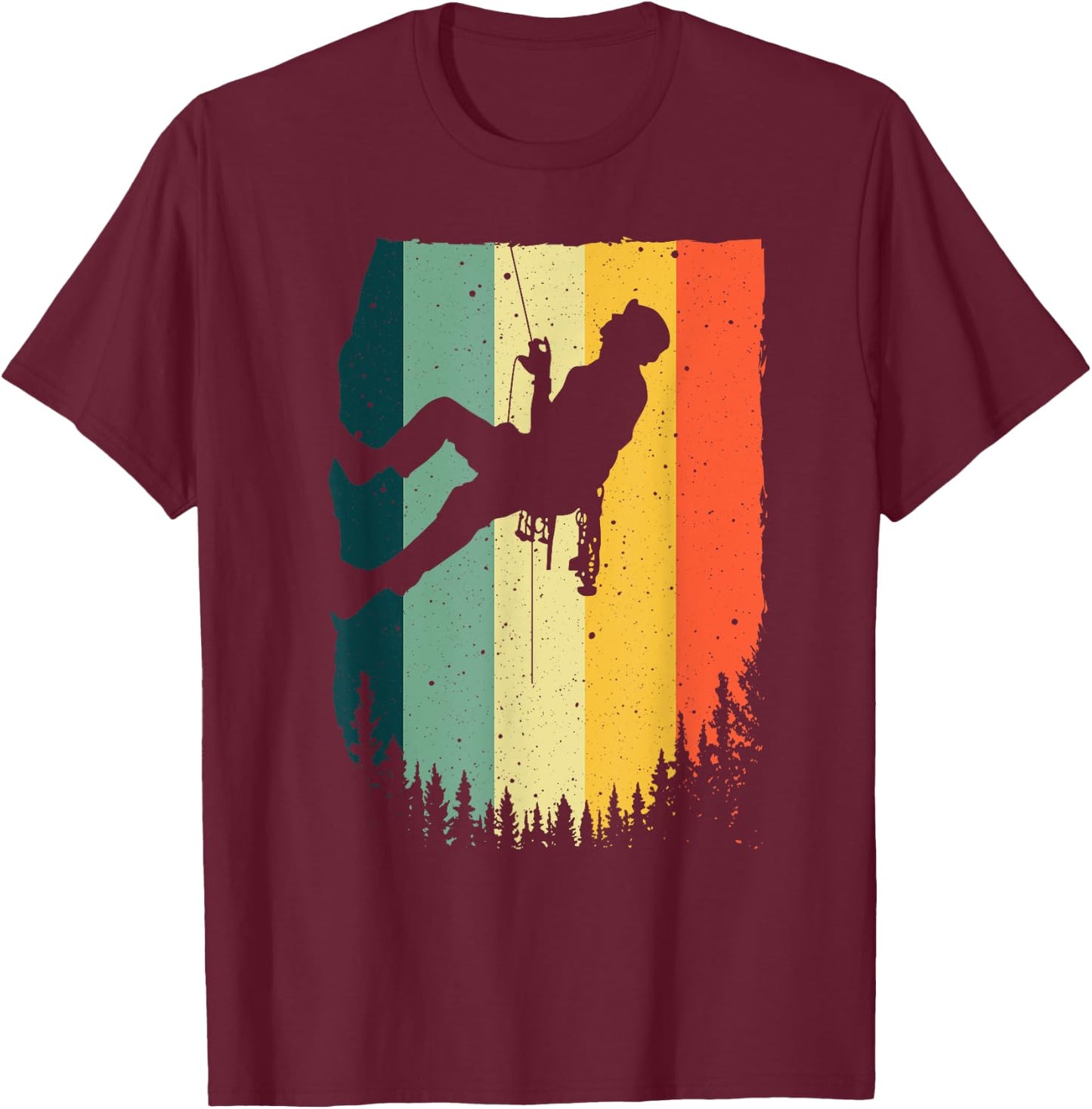 Cool Rock Climbing Women Mountain Climber bouldering T-Shirt - T-Shirt | Maroon