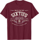Vintage BUILT IN THE SIXTIES Funny 1965 Original Unrestored T-Shirt - T-Shirt | Maroon