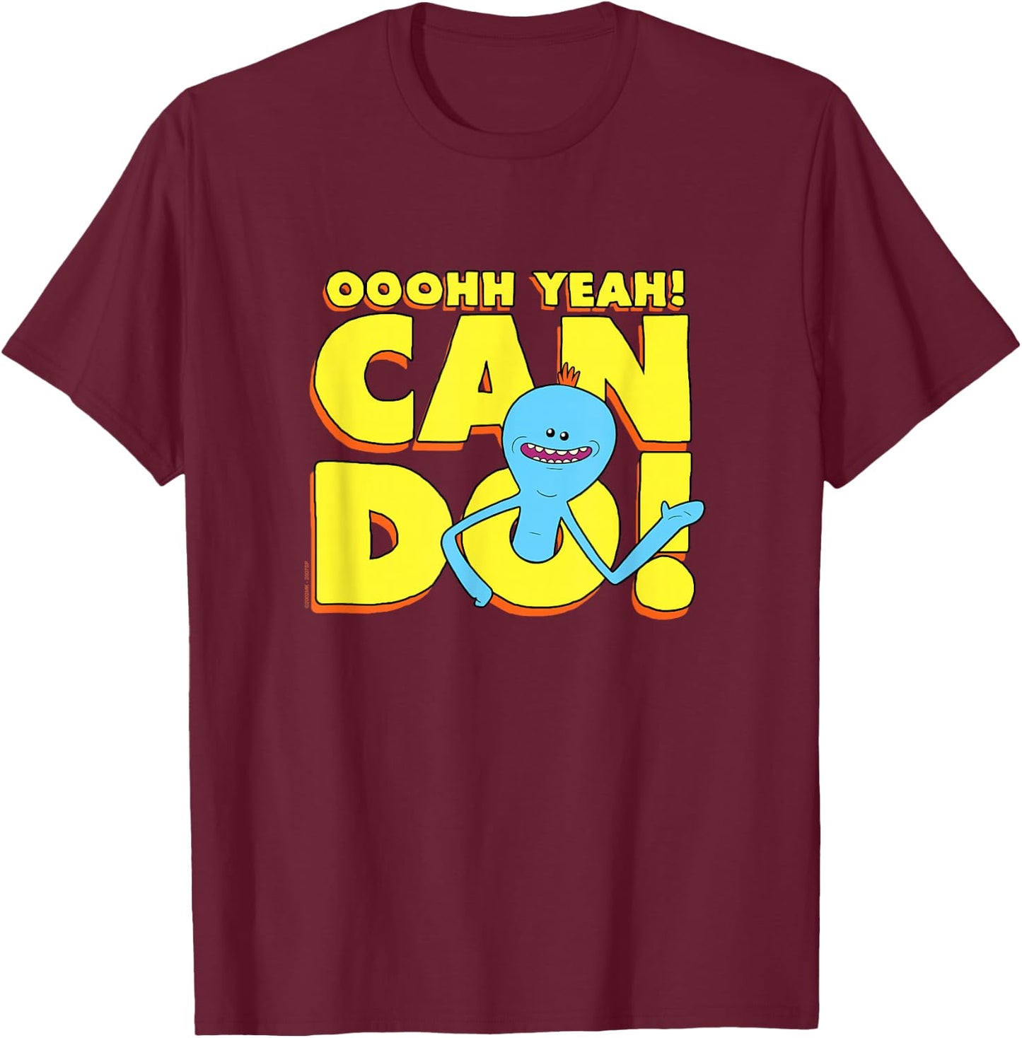 Rick and Morty Can Do! Mr. Meeseeks T-Shirt - T-Shirt | Maroon