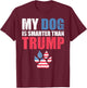My Dog is Smarter Than Your President Trump Funny Anti-Trump T-Shirt - T-Shirt | Maroon