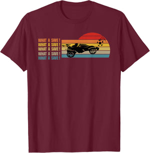 What a Rescue Vintage Retro Rocket Football car League T-Shirt - T-Shirt | Maroon