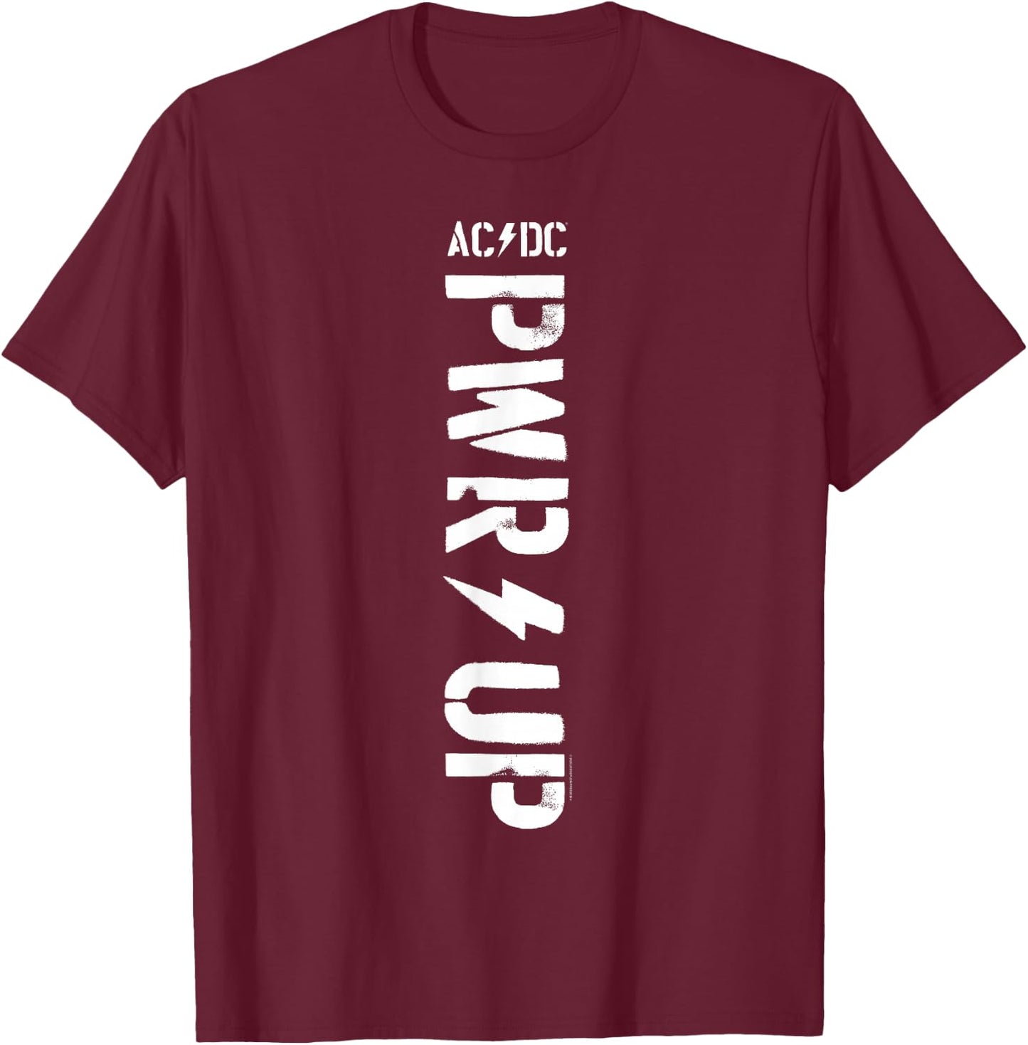 Ac/dc - Pwr Up T-Shirt - T-Shirt | Maroon