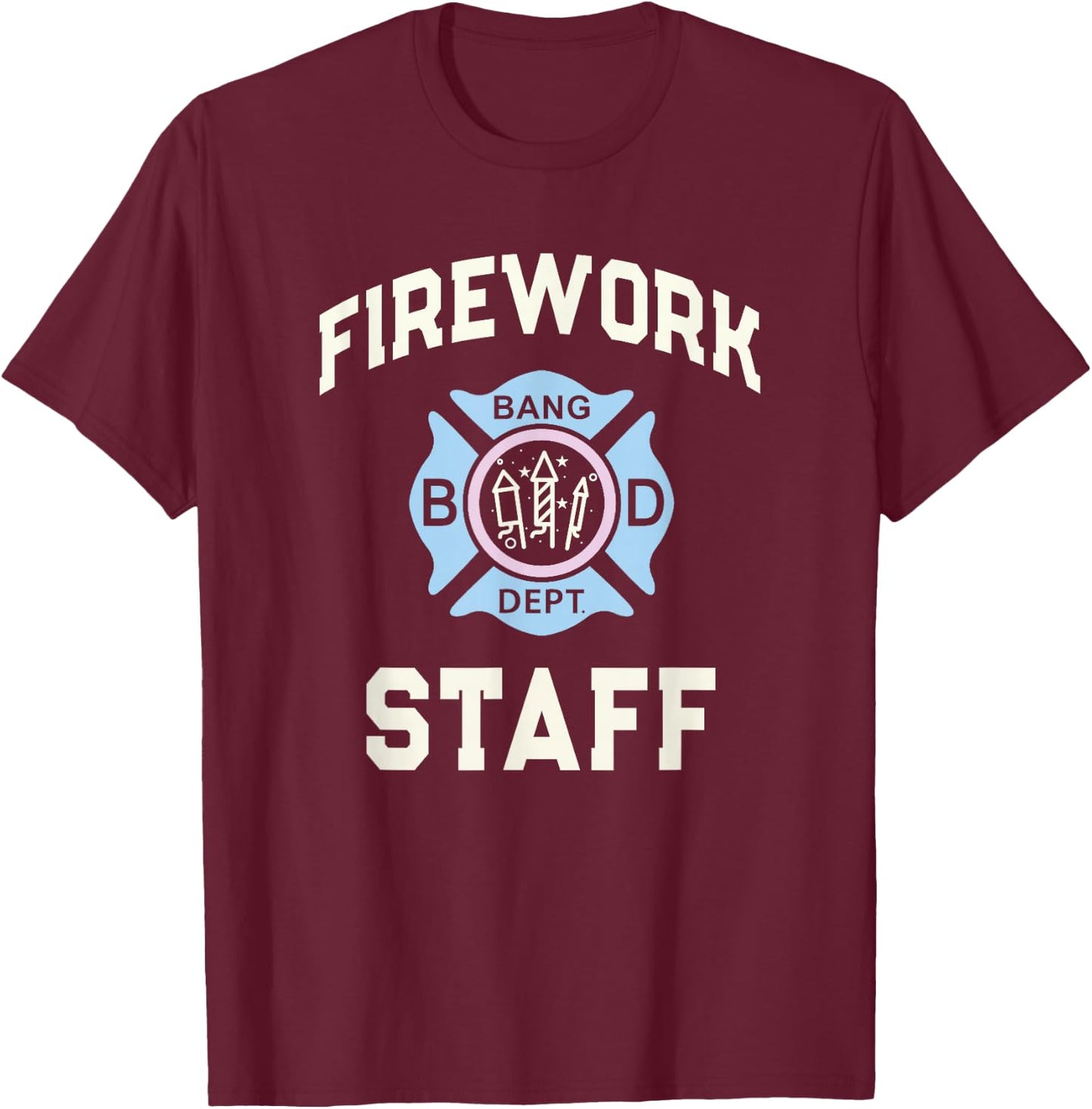 Funny FIREWORK STAFF Boom Squad Fireworks Technician Kids T-Shirt - T-Shirt | Maroon