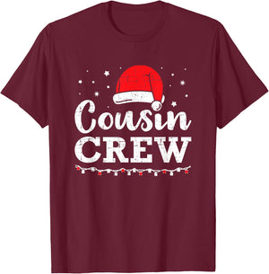 Christmas Cousin Crew T-Shirt - T-Shirt | Maroon