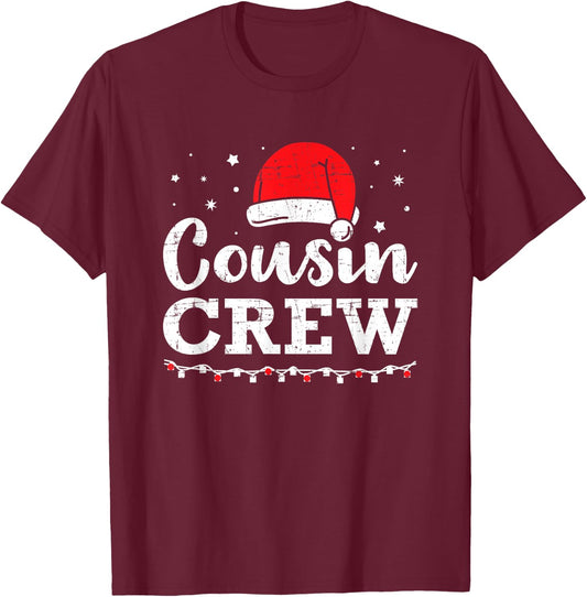 Christmas Cousin Crew T-Shirt - T-Shirt | Maroon