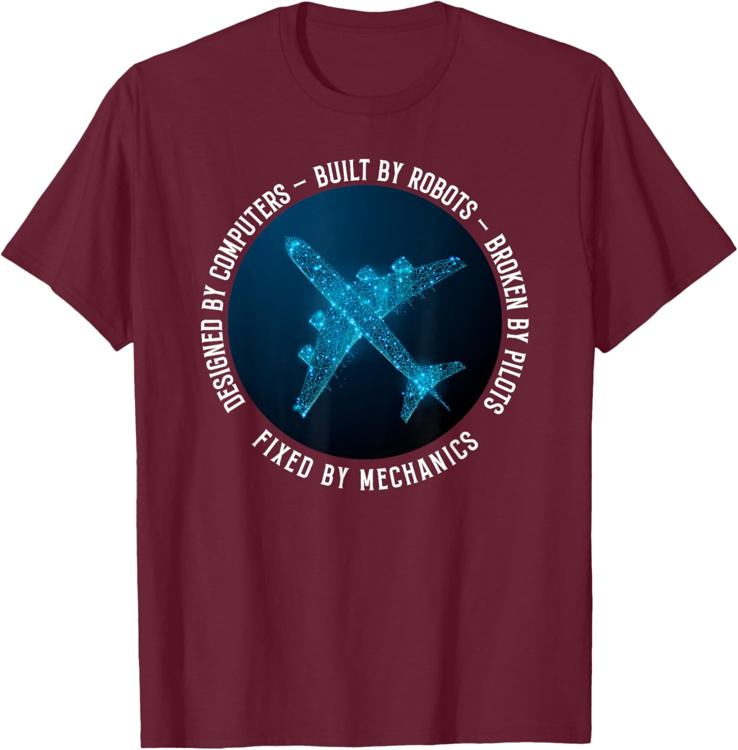 Aircraft Mechanic Theme - Maintenance Engineer Technician T-Shirt - T-Shirt | Maroon