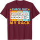 Mahjong Player Mahjong Lover Chinese Check Out My Rack T-Shirt - T-Shirt | Maroon