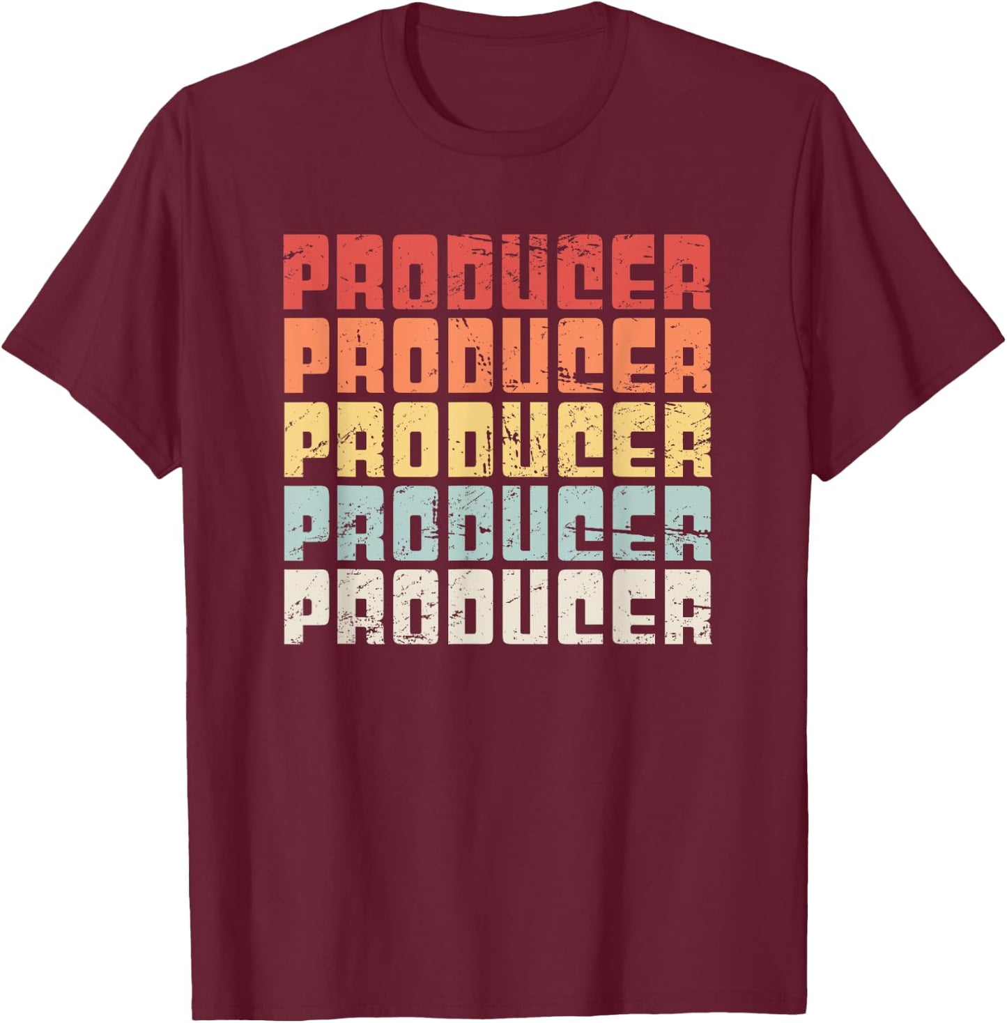 Vintage Style Music PRODUCER T-Shirt - T-Shirt | Maroon