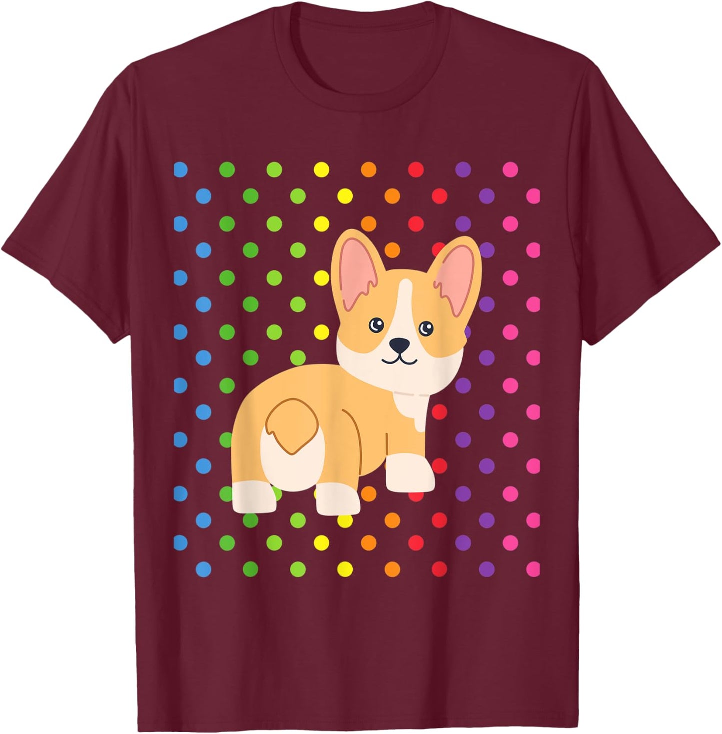 CUTE CORGI Gifts Kawaii Corgi Chibi Corgi Stuff For Girls T-Shirt - T-Shirt | Maroon