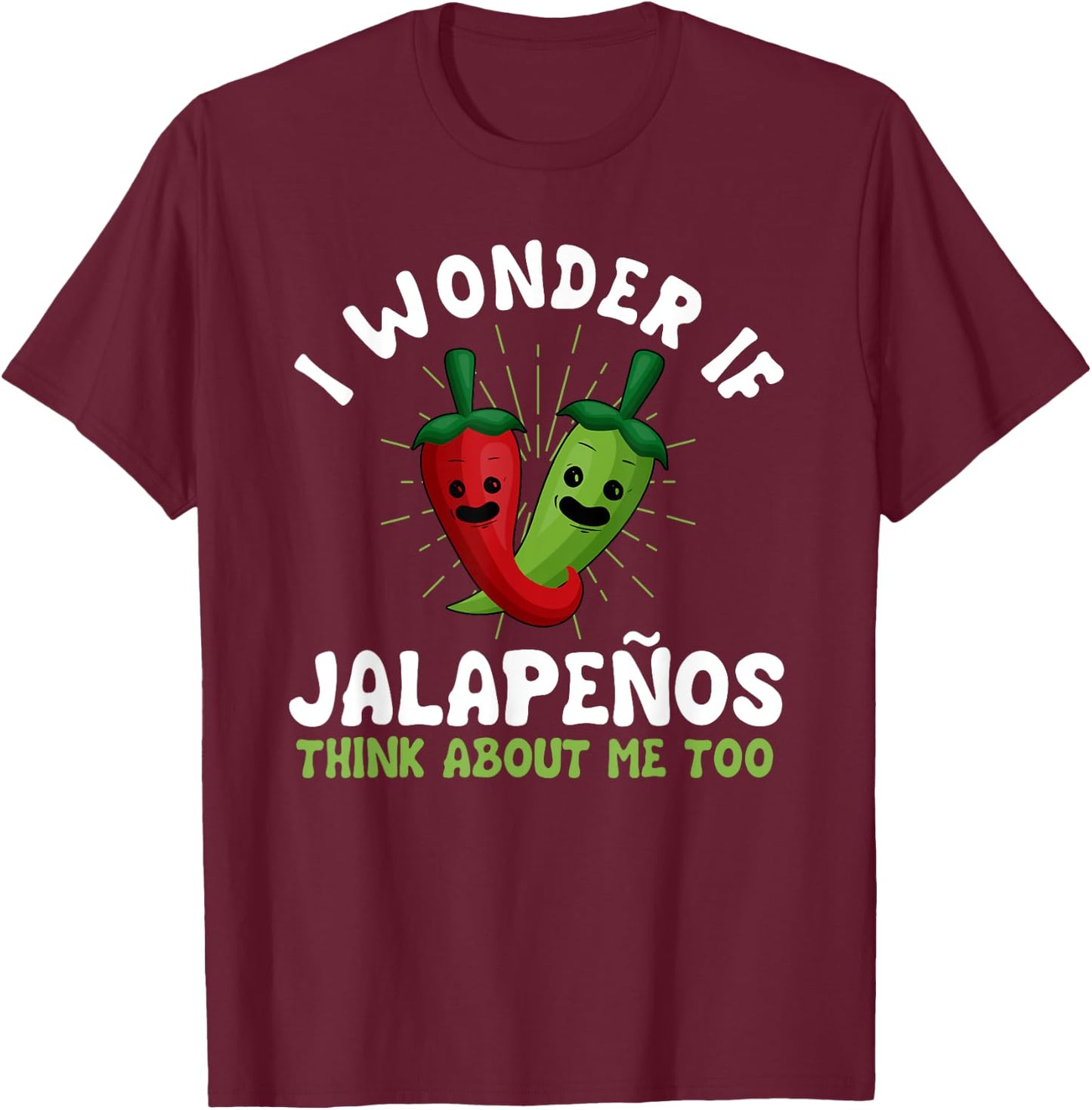 Funny Jalapeno Design Chili Pepper T-Shirt - T-Shirt | Maroon