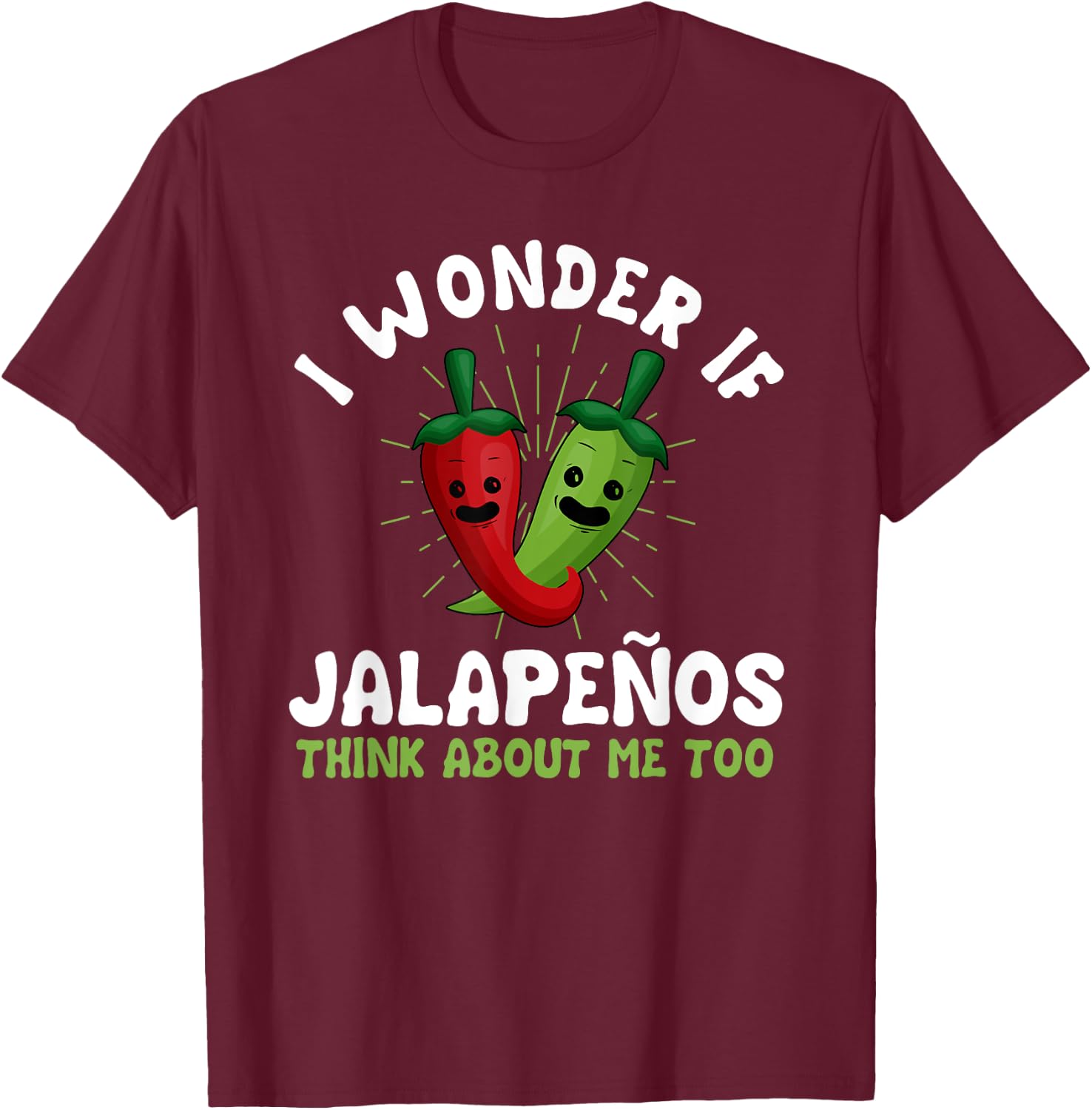 Funny Jalapeno Design Chili Pepper T-Shirt - T-Shirt | Maroon