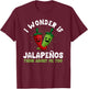 Funny Jalapeno Design Chili Pepper T-Shirt - T-Shirt | Maroon