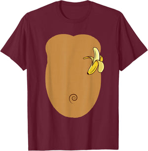 Monkey Costume For Kids MONKEY Halloween Costume Gorilla T-Shirt - T-Shirt | Maroon