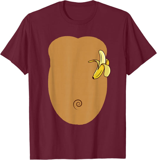 Monkey Costume For Kids MONKEY Halloween Costume Gorilla T-Shirt - T-Shirt | Maroon